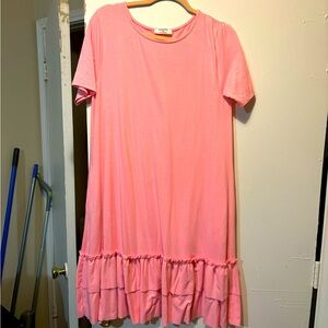 Zenana dress.  Pinkish peach.  Xl.  Falls right above knee.